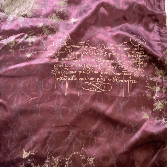 Neiman Marcus Vintage 100% Silk King Bed Skirt Maroon Sheets